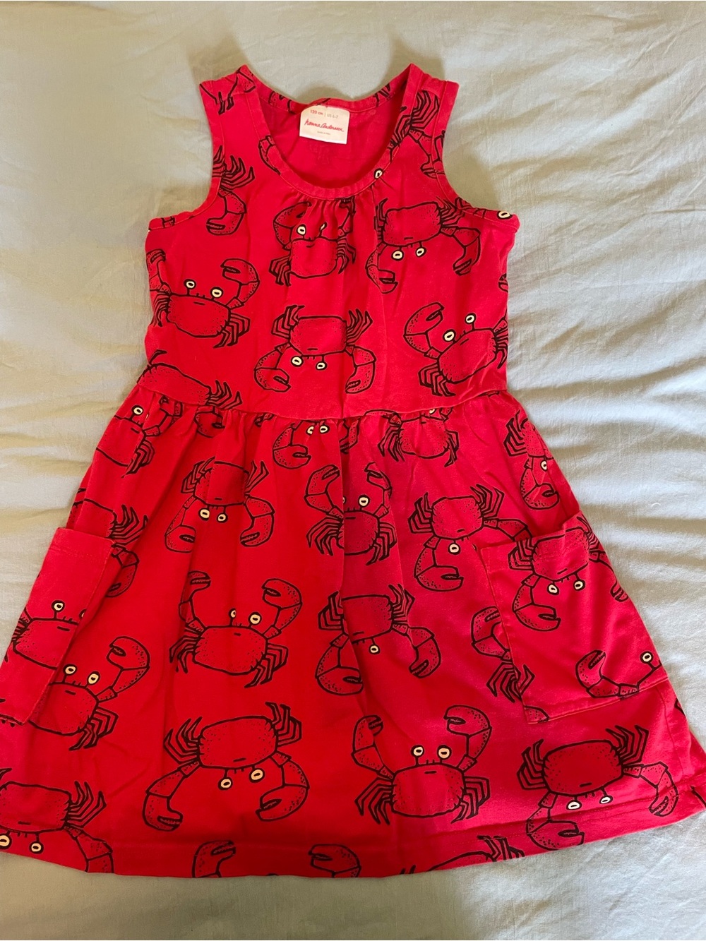 Hanna Andersson Red Crab Print Casual Dress